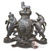 Silver royal coat of arms wall plaque
