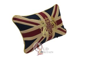 Union Jack Couch Cushion with Royal Crest