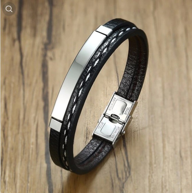 men's leather bracelet